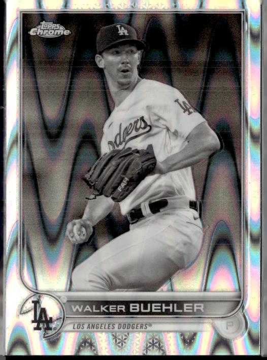 2022 Topps Chrome Sonic #123 Walker Buehler Black & White RayWave