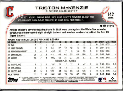 2022 Topps Chrome #142 Triston McKenzie Prism Refractor