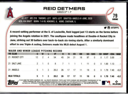 2022 Topps Chrome Sonic #79 Reid Detmers