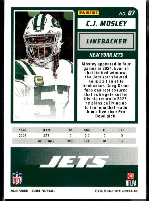 2025 Score-A-Treat #87 C.J. Mosley