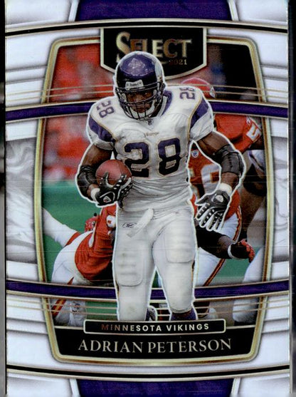 2021 Panini Select #37 Adrian Peterson Silver Prizm
