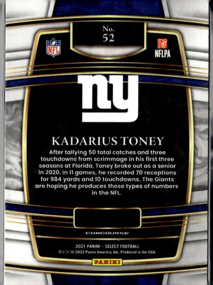 2021 Panini Select #52 Kadarius Toney