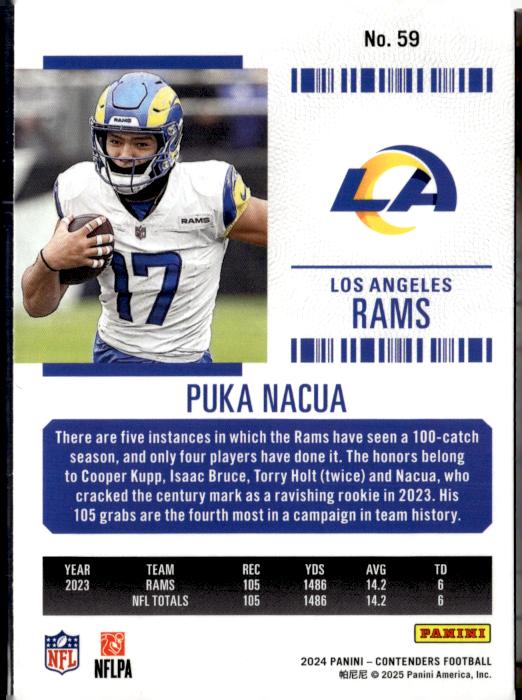 2024 Panini Contenders #59 Puka Nacua Retail
