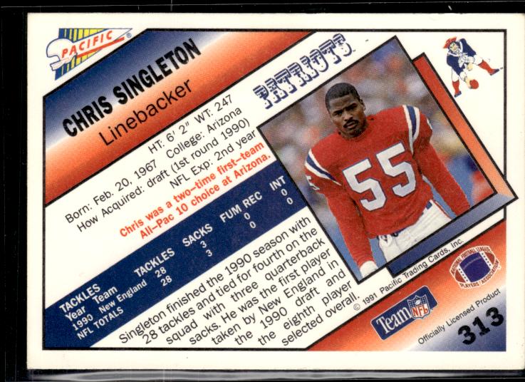 1991 Pacific #313 Chris Singleton