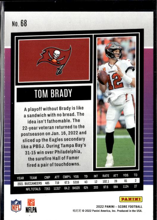 2022 Score #68 Tom Brady