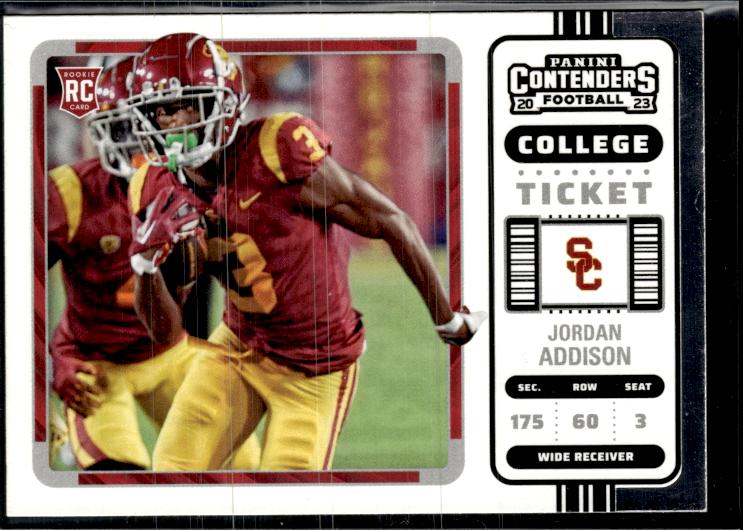 2023 Panini Chronicles Draft Picks #14 Jordan Addison Contenders College Ticket