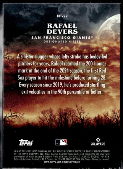 2025 Topps Update #NT-22 Rafael Devers Night Terrors