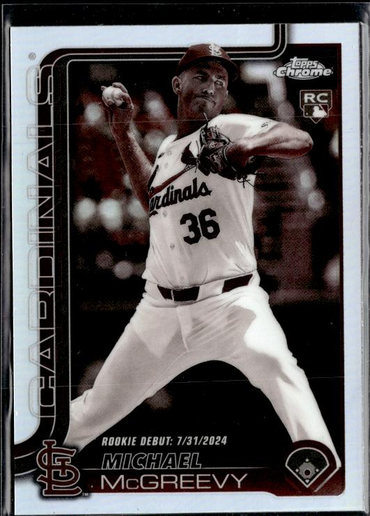 2025 Topps Chrome Update #USC36 Michael McGreevy Sepia Refractors