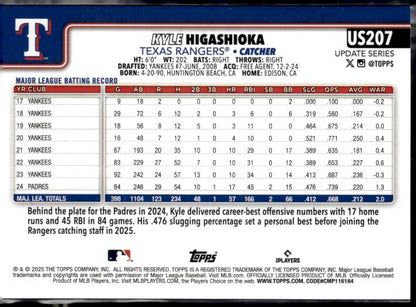 2025 Topps Update #US207 Kyle Higashioka