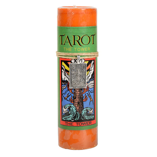 Tarot The Tower Tall Candle