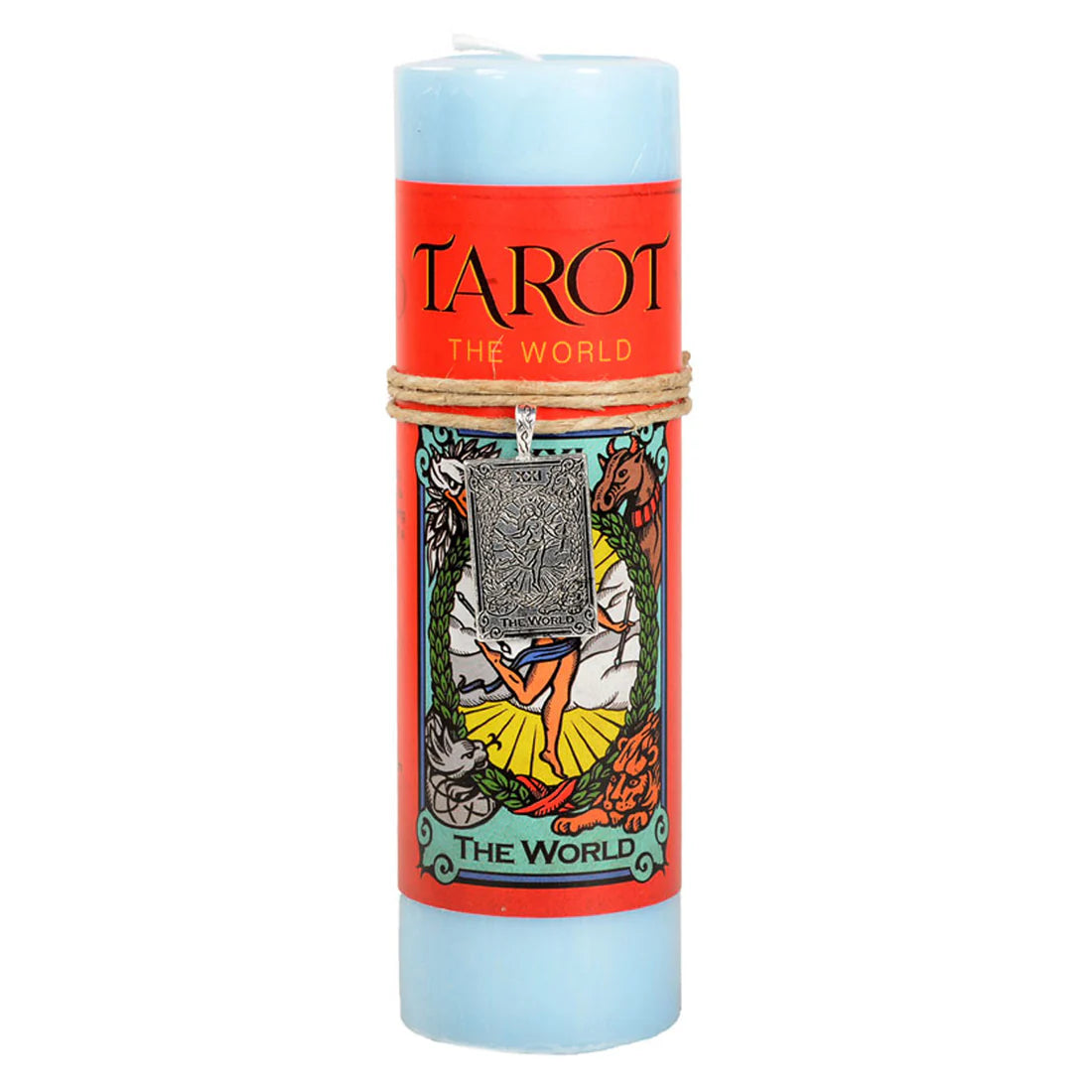 Tarot The World Tall Candle