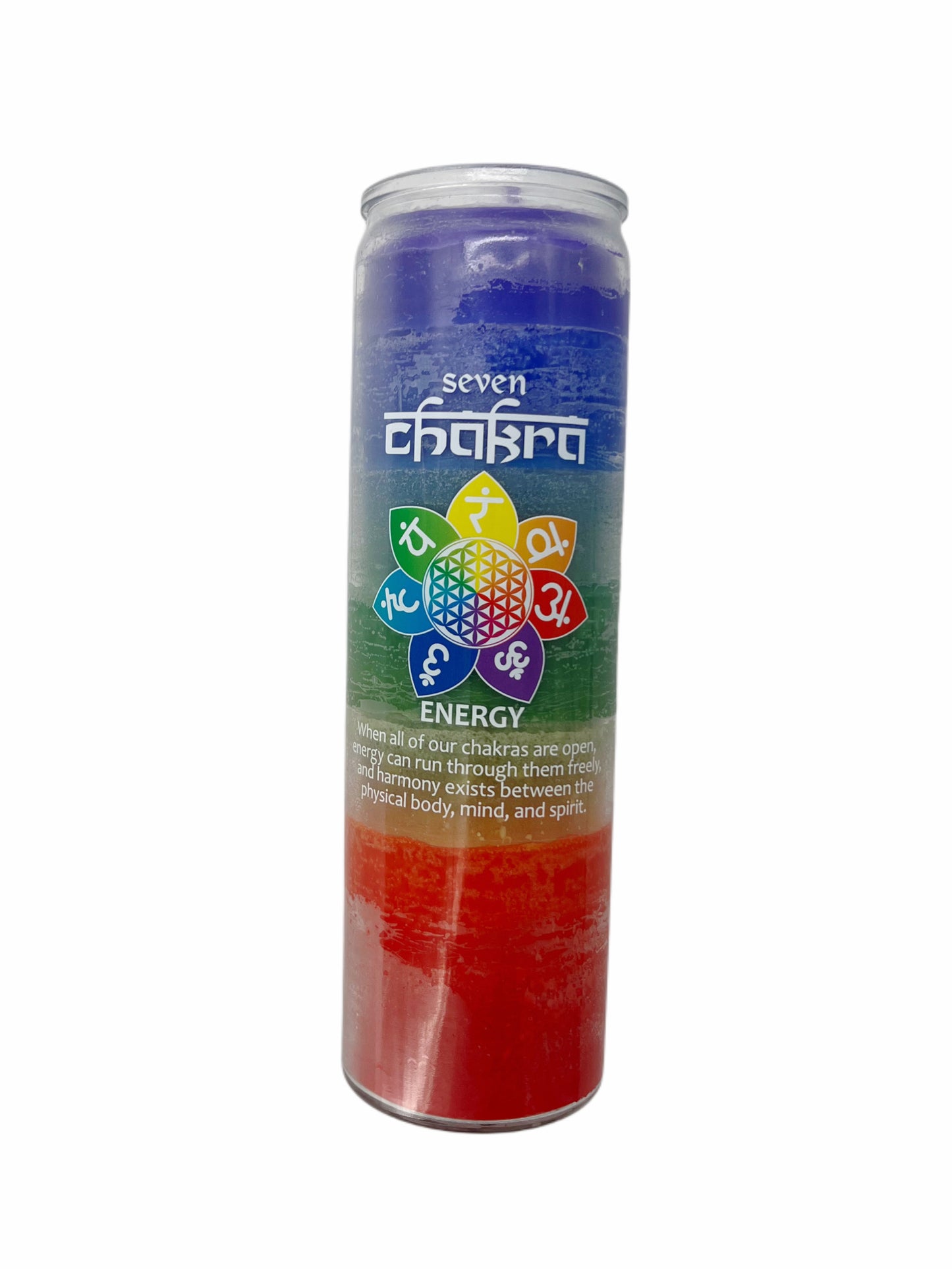 Seven Chakra Energy Tall Candle