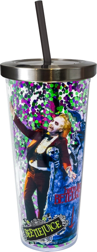 Beetlejuice Glitter Cup