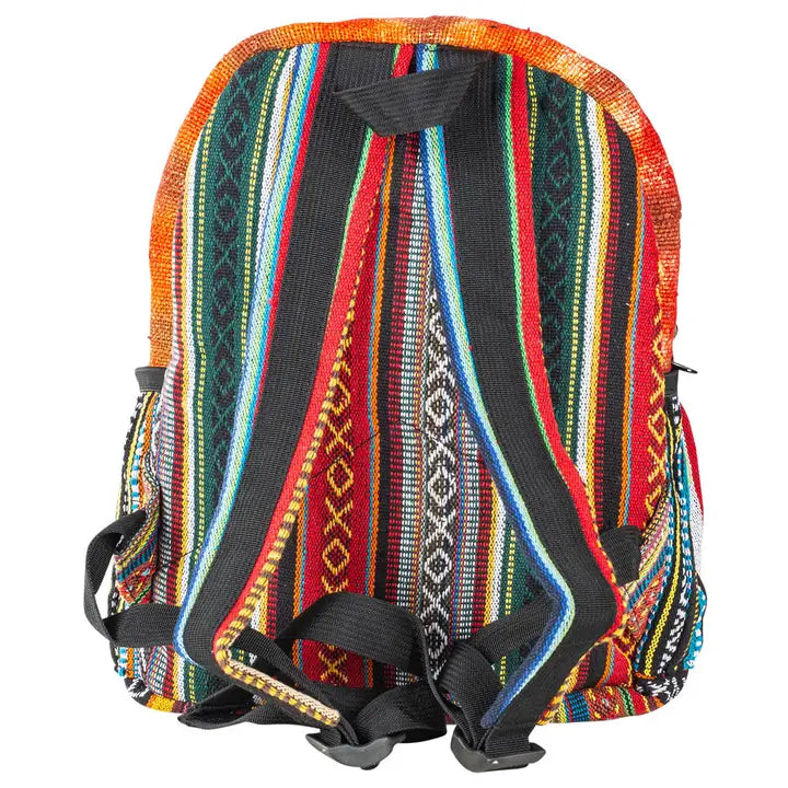 Rainbow Mushroom Himalayan Hemp Backpack