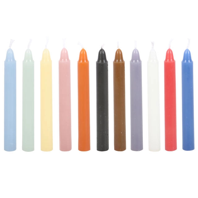 Spell Candles 12 Unscented Mixed Colors