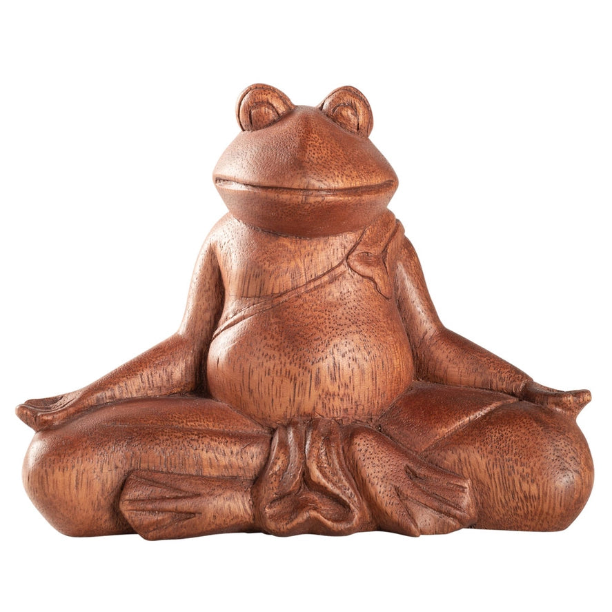 Wooden Frog Statue