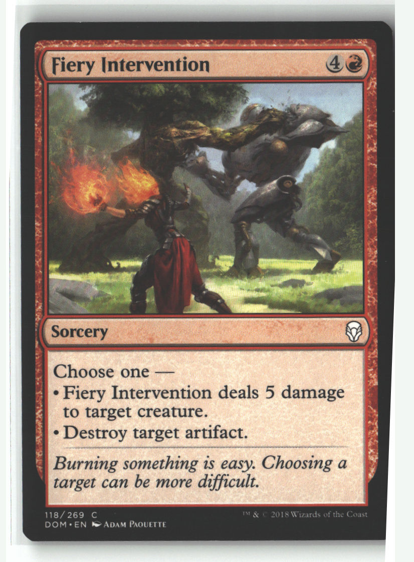 Fiery Intervention | Lightly Played / English / Normal