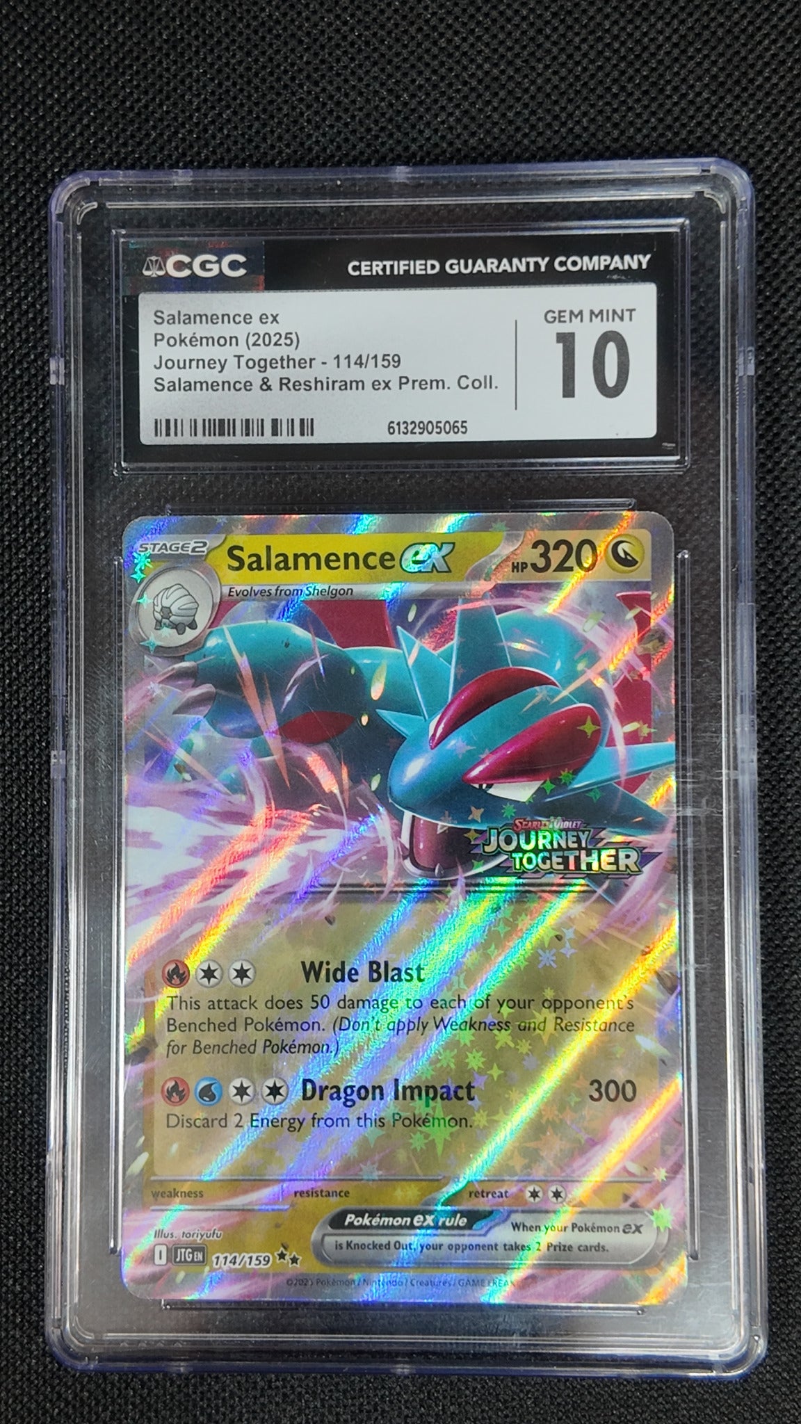 Salamence ex 114/159 CGC 10 graded Pokémon card front